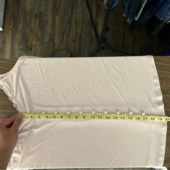 Torrid Pink Lace Trim Button Front Top - Picture 7 of 8